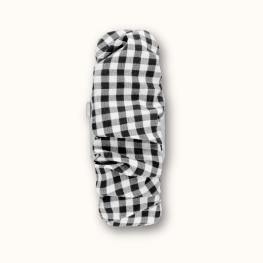Scrunchie Apple Watch Band - Black Gingham