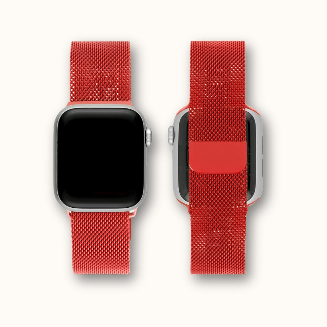 Milanese Loop Watch Band - Red